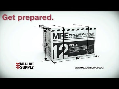 PRE-ORDER | MRE 12-PACK, 3-COURSE MEALS WITH HEATER